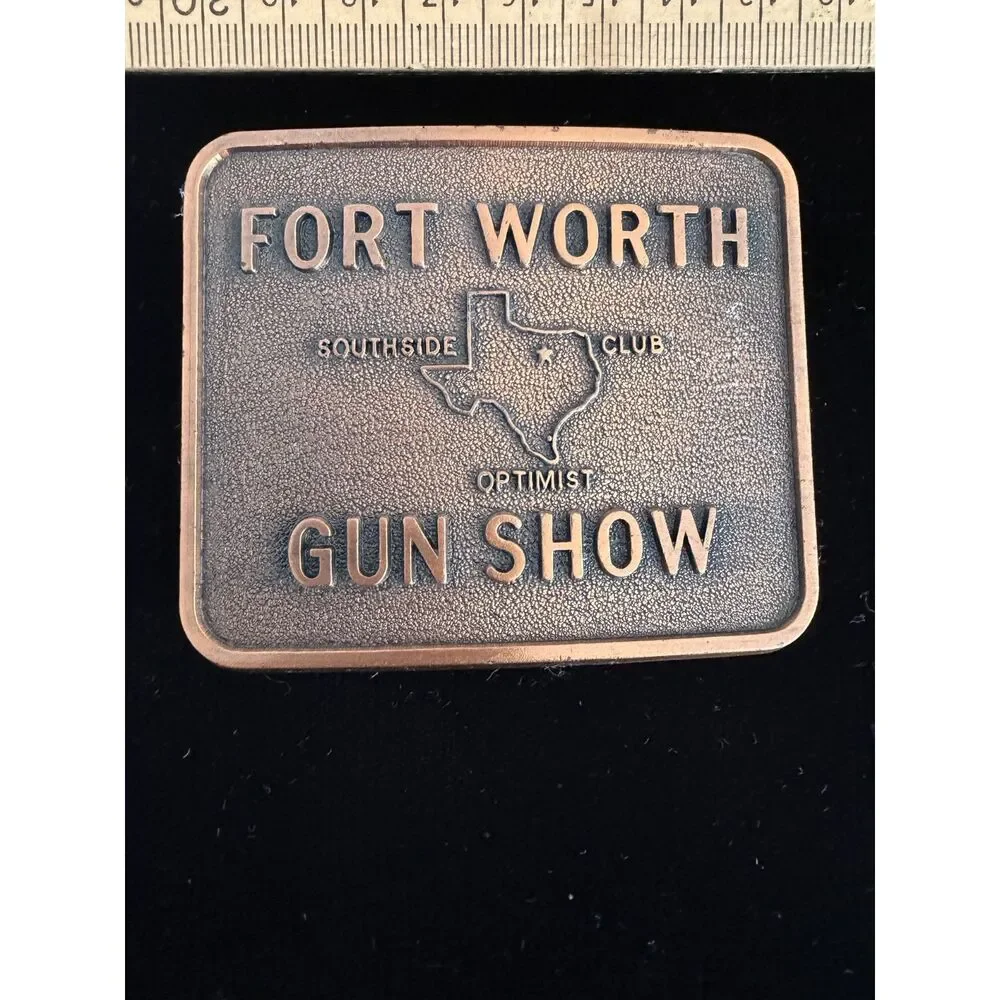 Vintage Fort worth Southside Optimist club Gun Show Belt Buckle